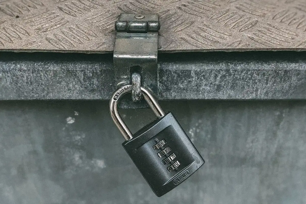 Padlock close-up representing privacy and security at Cypress Locksmith